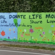 Donate Life Florida Wall Mural. Gainesville Florida 34th Street Wall.