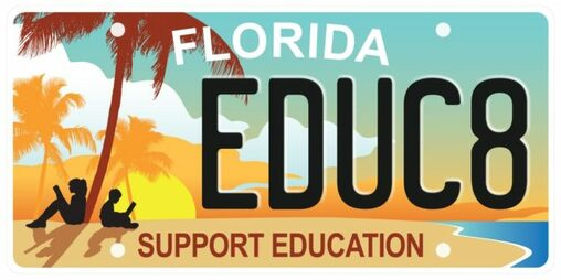 Thank Teacher License Plate Florida.