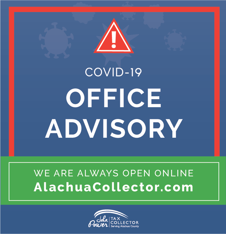 COVID-19 Office Advisory. We are always open online at AllachuaCollector.com