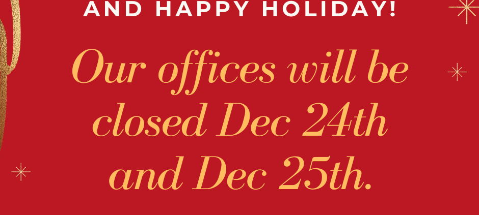 Wishing you a safe and happy holiday.