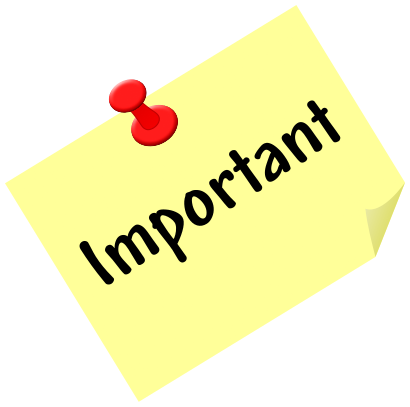 image of note saying important